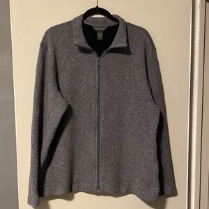 Banana Republic Men's Charcoal Zip-Up Sweater